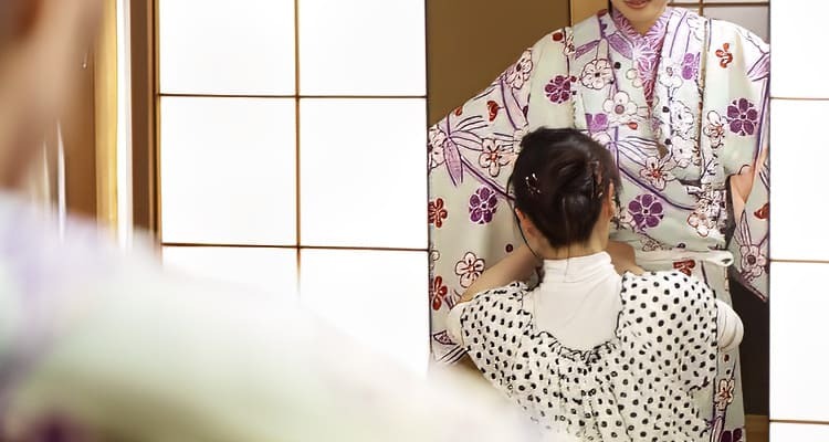 Kimono-Erlebnis in Kyoto